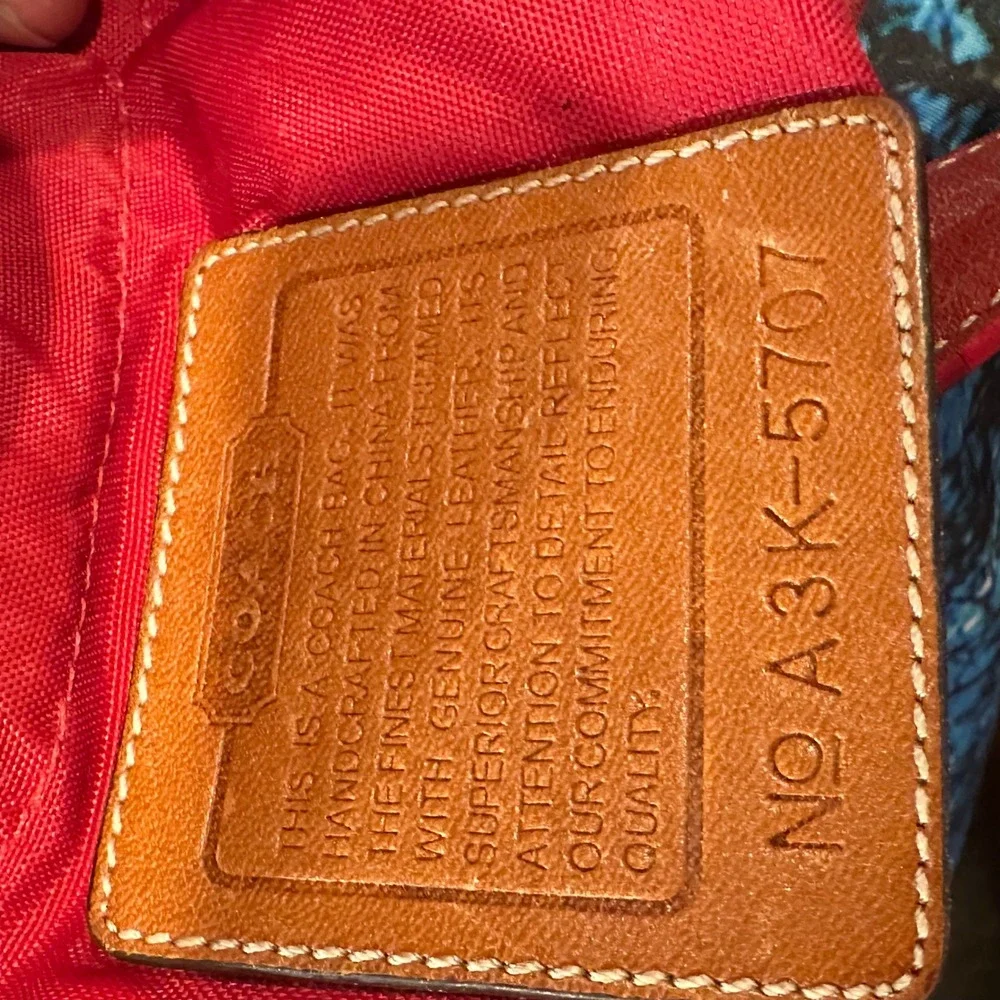 Coach Red diaper bag Leather Trim Tote
